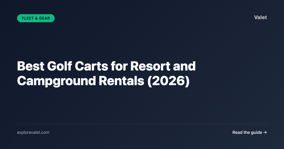 Best Golf Carts for Resort and Campground Rentals