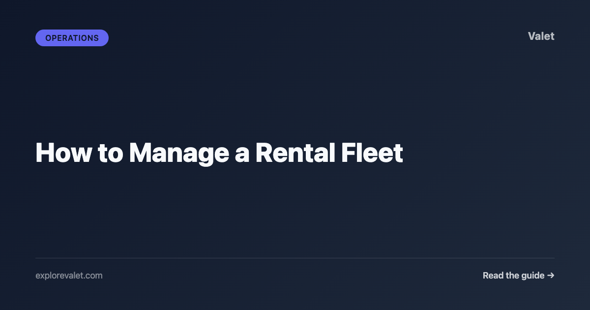 How to Manage a Rental Fleet