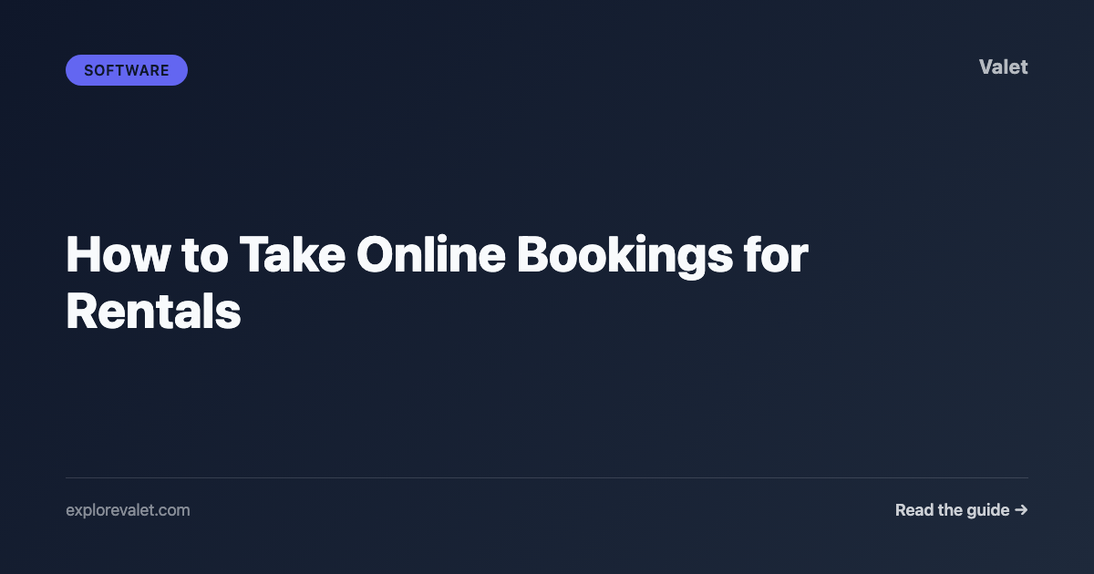 How to Take Online Bookings for Rentals