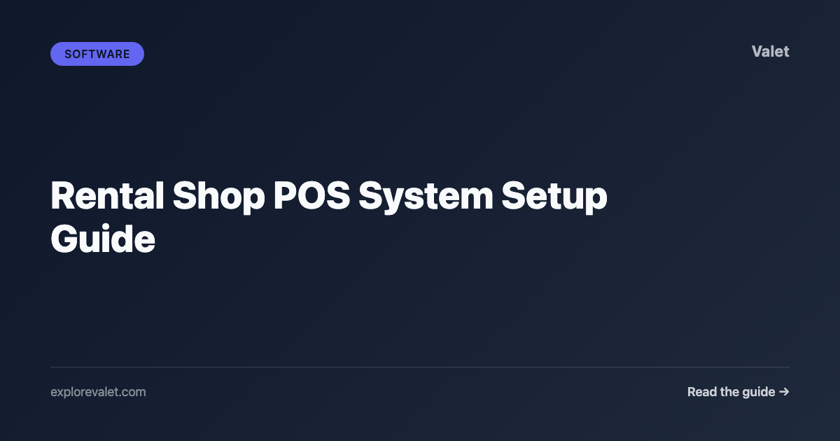 Rental Shop POS System Setup Guide